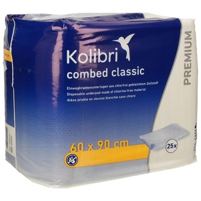 KOLIBRI combed Krankenunt.premium classic 60x90 cm 25St PZN 11036917