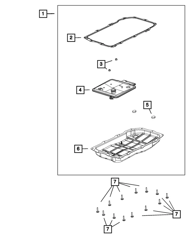 Genuine Mopar Transmission Oil Pan And Filter 68362041AC - Bild 1 von 1