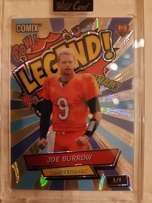 2 pro bowlers, 1 card!!! Wildcard Comix Joe Burrow/Patrick Mahomes Back2Back 1/1