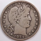 1914 Barber Half Dollar, Fine Circulated Coin, Store #HR0547