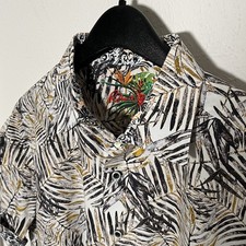 Robert Graham Mens L Classic Fit Abstract Floral Short Sleeve Button Down Shirt