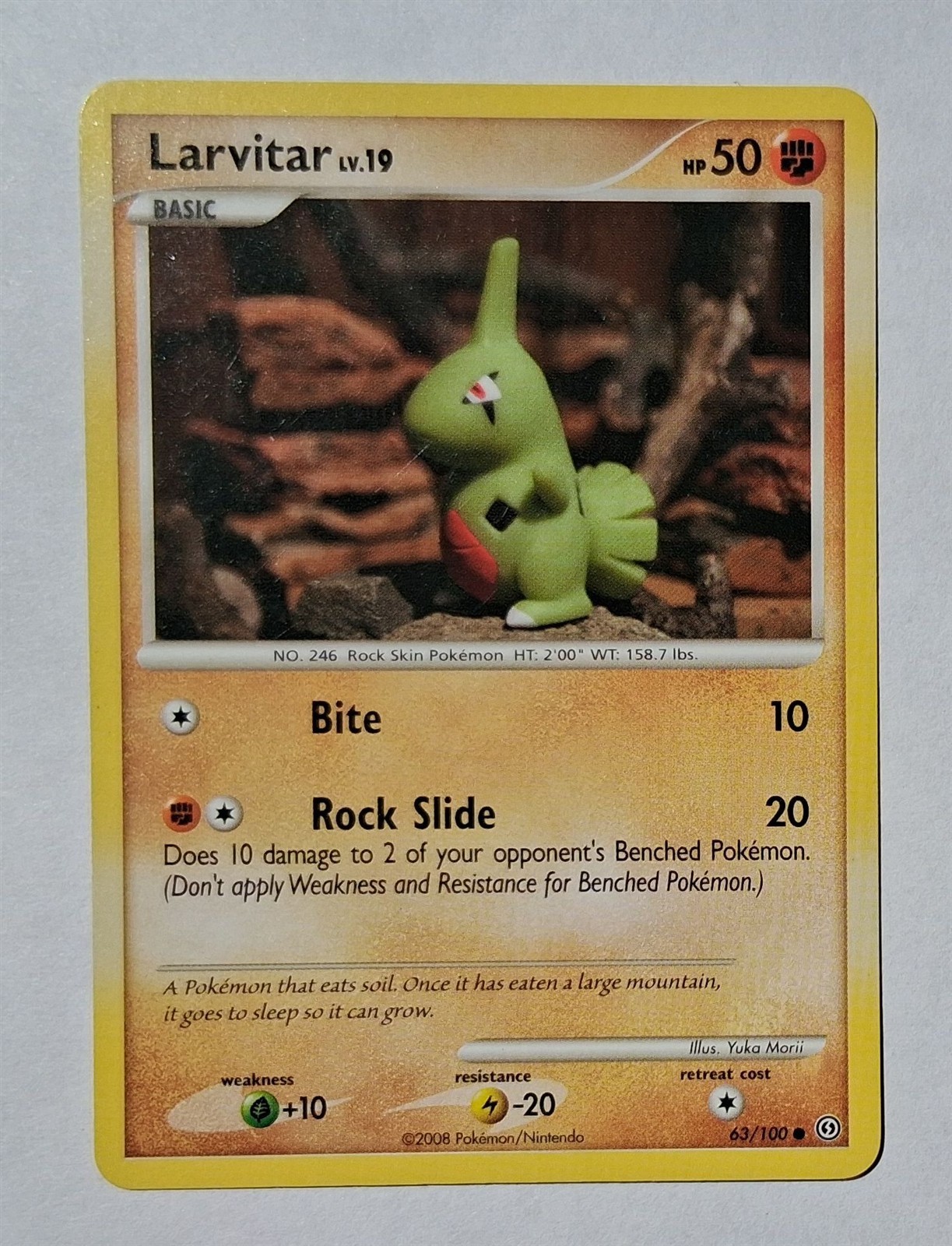 Pokemon - Larvitar - Stormfront 63/100 - Common - LP