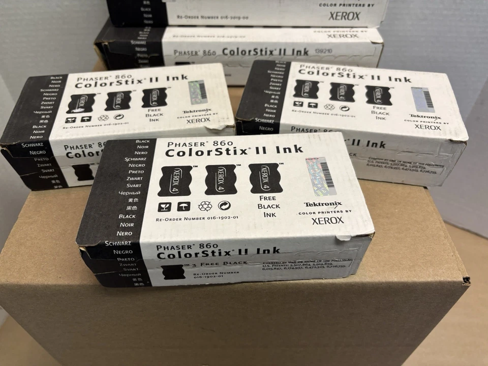 XEROX PHASER 860 COLORSTIX II INK BLACK INK LOT-19 Total Units-New Expired - Image 4 of 4