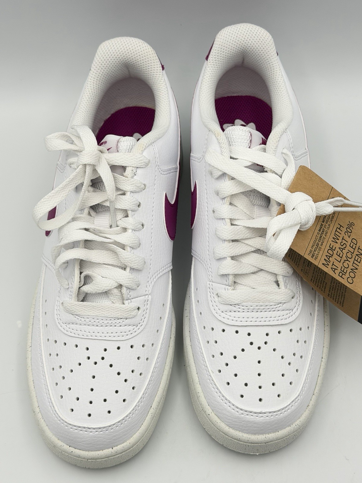 Nike Court Vision Lo NN NEW Women's SIZE 6.5 Shoes White Purple DH3158-500 thumbnail 3