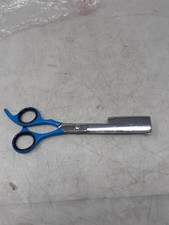 Professional 6.75" Straight Razor Salon Scissors   Blue  Black Handle Hair Cutt