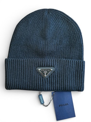 #ad Prada Black Woven Beanie $49.95