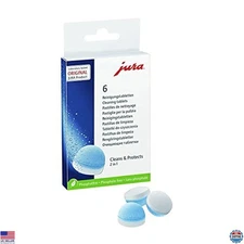 Jura 64308 Cleaning Tablets, 6-Count, Compatible with All Jura Coffee Machines