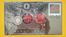 2022 PNC AC/DC Black Ice 20c Coloured Coin and Stamp Cover