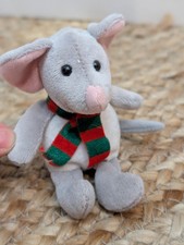 Ty Holiday Baby Beanie TINSEL Mouse 4.5"
