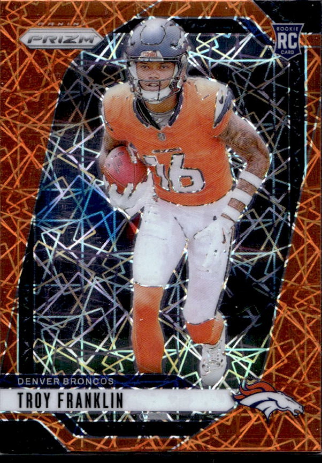 2024 Prizm Troy Franklin RC Lazer Rookie #393 Broncos