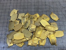 Lot Of 55 g. VTG 1970's 9/16" Tie Bars Blanks Pins Gold Tone Jewelry Parts Nice