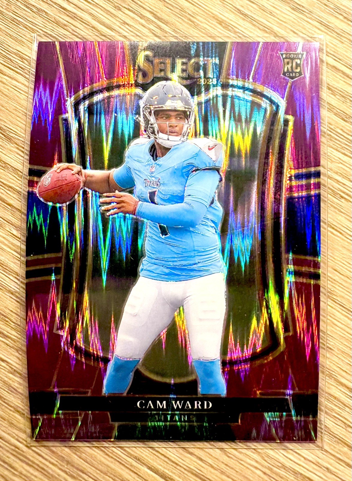2025 Select Premier CAM WARD Purple Shock /699 #126 Prizm RC - Titans Rookie QB