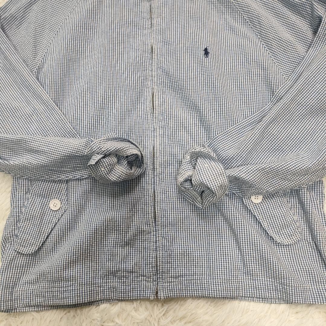 Polo Ralph Lauren XL Swing Top Seersucker Pony Logo Cotone Giacca Leggera Uomo