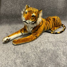 Melissa  Doug Bengal Tiger Plush Stuffed Animal Giant Orange Over 3ft Long