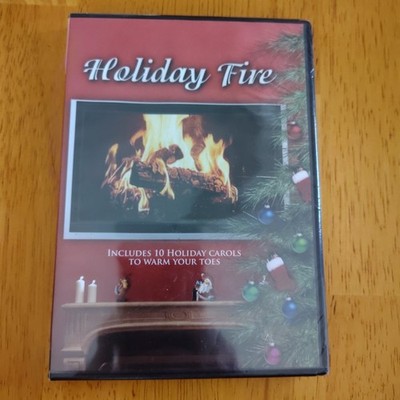 NEW Holiday Fire DVD 2008 Christmas Yule Log Fireplace 10 Carols Music Ambience