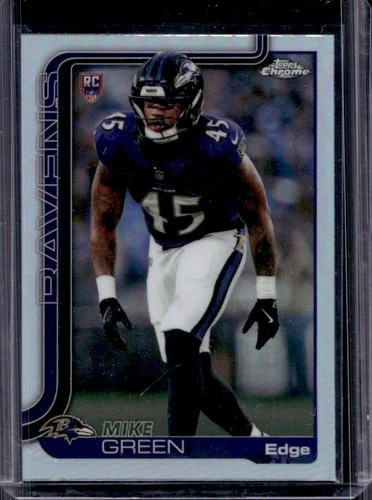 2025 Topps Chrome Mike Green RC Refractor #376 Ravens Rookie