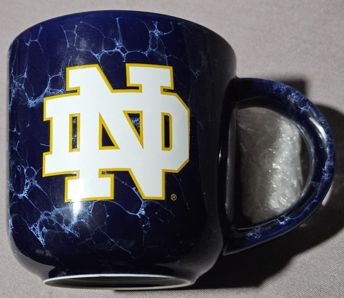 NOTRE DAME LOGO MUG BLUE MARBLE DESIGN RFSJ