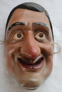 Werdenfelser Holz Larve Maske Fasnacht / Abbild : Monaco Franze