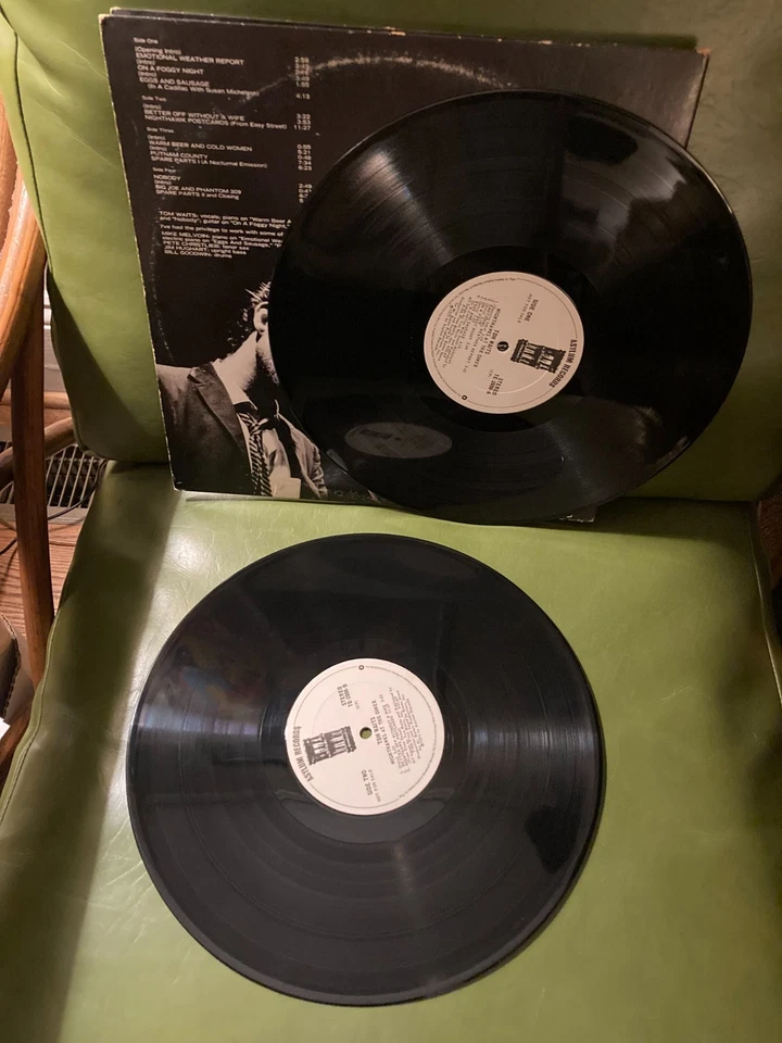 Tom Waits ‎– Nighthawks At The Diner 2LP VinylWhite Label  Promo 1975 Asylum VG+ - Image 3 of 4