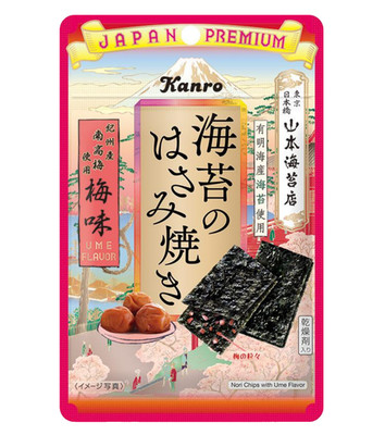 Japan Seaweed Snack Kanro Nori Hasami-Yaki Plum Flavor 4.8g × 6 bags