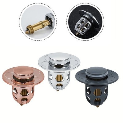 Basin Copper Core Frühlingskern Leckstecker Push-Typ Waschbeckenabfluss