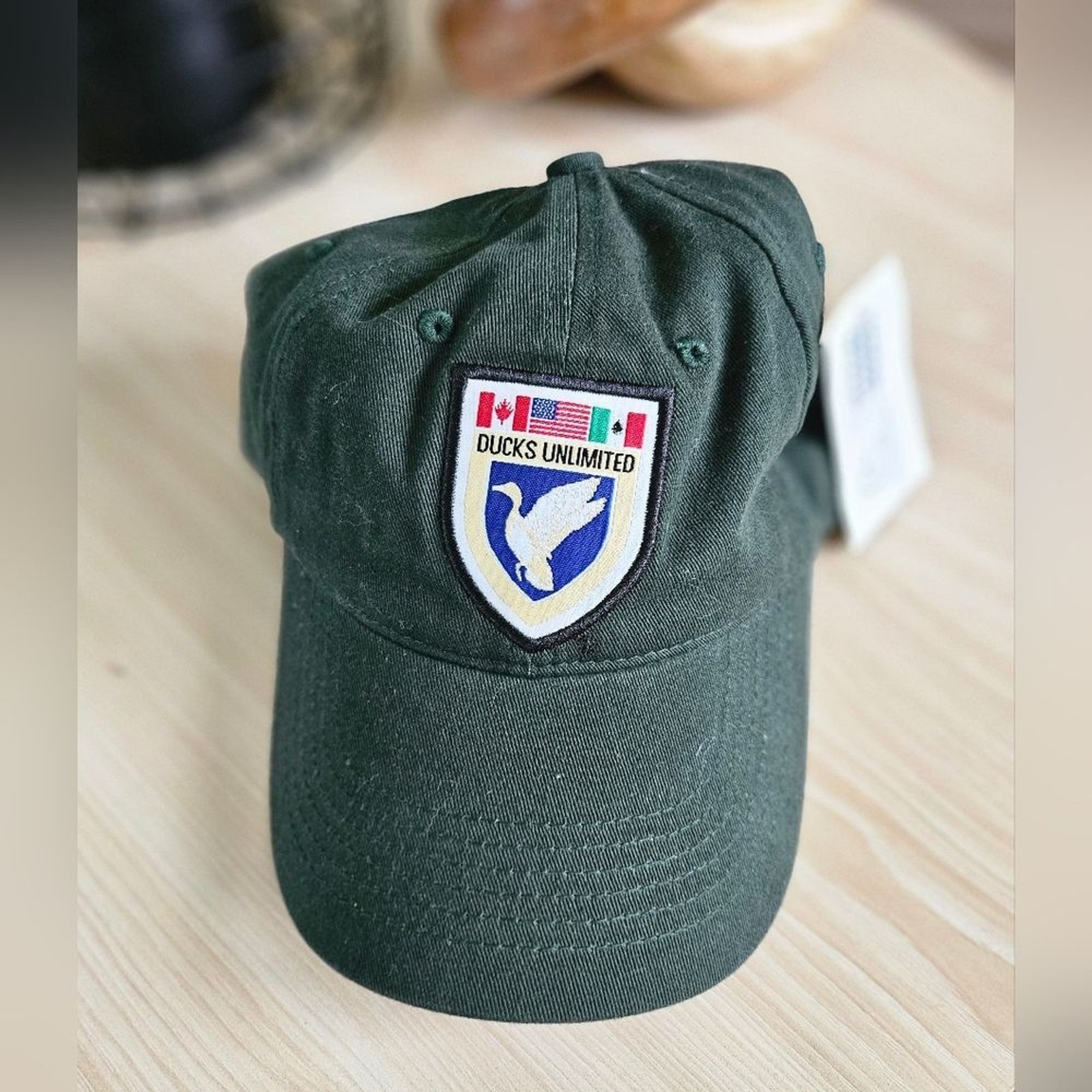 Green DUCKS UNLIMITED adjustable hat Patch with l… - image 1