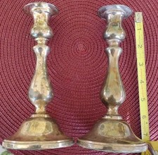 Set Gayer & Krauss G&K .925  7 1/4” Weighted Sterling Silver German Candlesticks