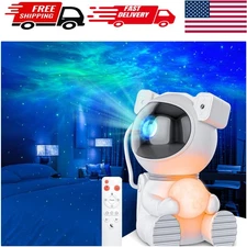 Upgraded Astronaut Star Projector with 7 Color Moon Lamp & Adjustable Projection