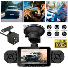 360° Dash Cam Recorder 4 Channel HD 1080P Car Camera DVR Vehicle Video G-Sensor