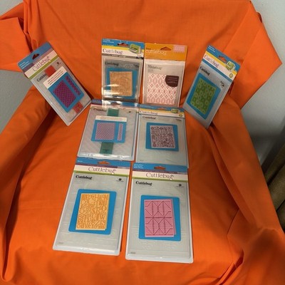 Lot Of 8 Cuttlebug Embossing Folders (4) 5 x7 , (1) 4.25 x5.75 , (3) 4 x5.25 