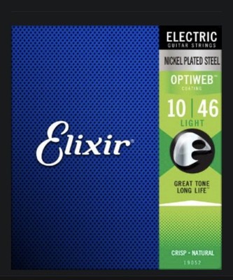 Elixir Electric Guitar Strings with OPTIWEB Coating 19052 Light (.010-.046)