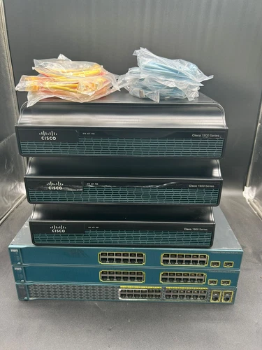 CCNP CISCO LAB KIT 3 x CISCO1941 2 x WS-C3560-24PS-S 1 x WS-C2960+24LC-S + More!