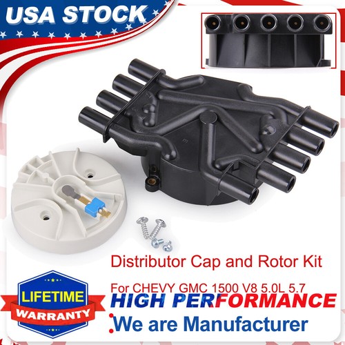 Distributor Cap & Rotor Kit For Chevrolet & GMC 5.0L 5.7L V8 1996 1997