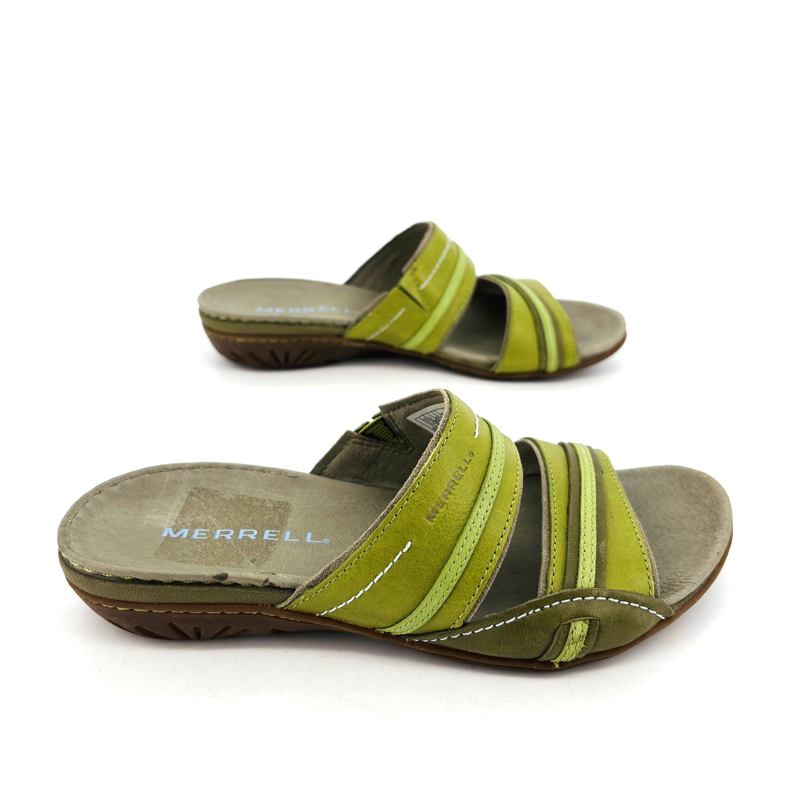 Scarpe sandali estivi donna 6 Merrell Piccolo Leap Frog in pelle verde J42044