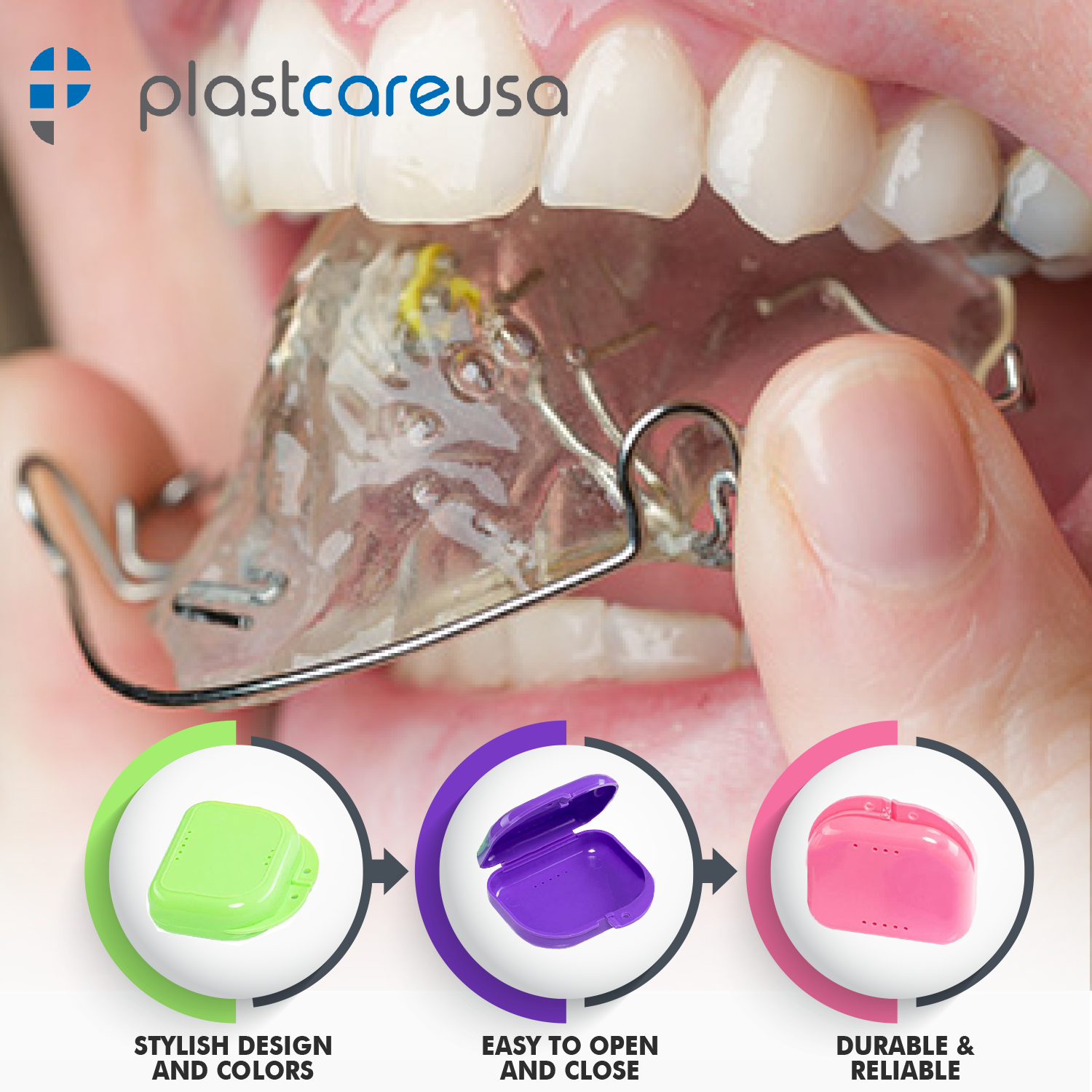 Sealed Assorted Dental Retainer Boxes Denture Case, Mouthguard