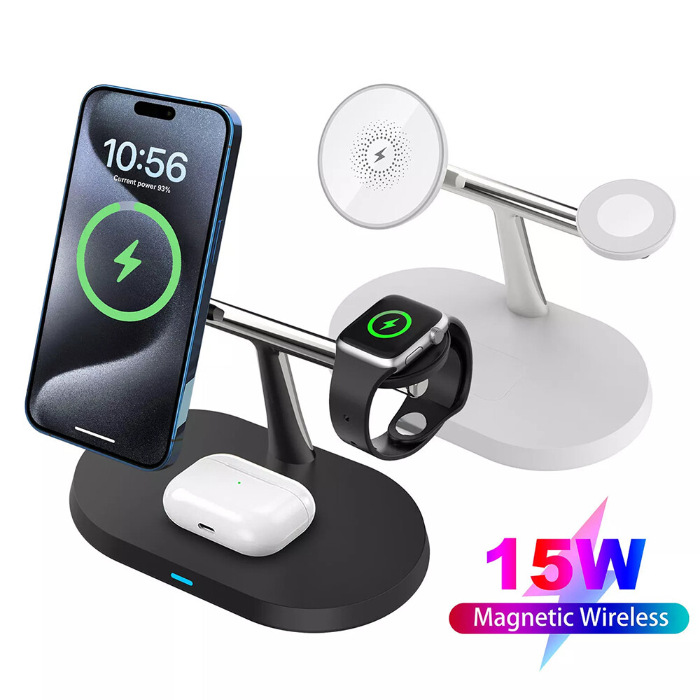 3 in 1 Wireless Charger Fast Charging Dock For Apple Watch Air Pods iPhone 16 15
