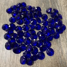 Royal Cobalt Blue Acrylic Faceted Gems Table Scatter Vase Filler Crafts Stones