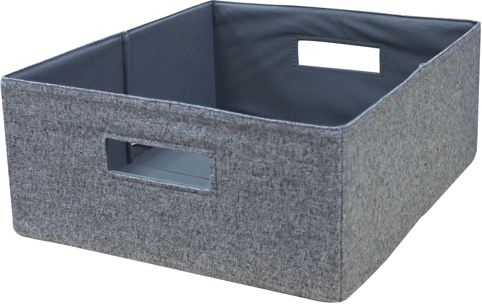 Better Homes & Gardens Half-Size Fabric Storage Bin, Gray Handles, Collapsible