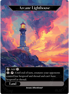 Arcane Lighthouse - Full Art Altered Art Custom Proxy Cards