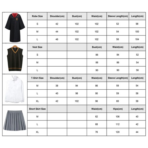 Hermione Granger Gryffindor Outfit Cosplay Costume Suit Uniform Kid &Adult - Picture 18 of 21