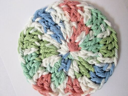 4 Scrubbi viso all'uncinetto. P&P 100% cotone OMAGGIO (gres) - Foto 12 di 12