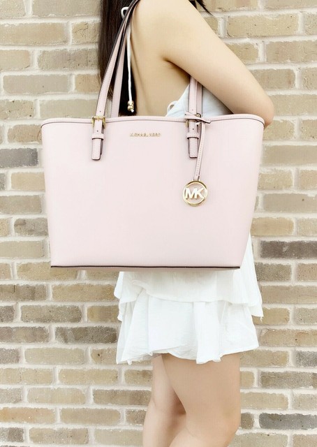 women's michael kors stripe travel tote bag