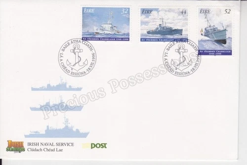 EIRE IRELAND FDC FIRST DAY COVER UNADDRESSED 1996 IRISH NAVAL SERVICE STAMP SET