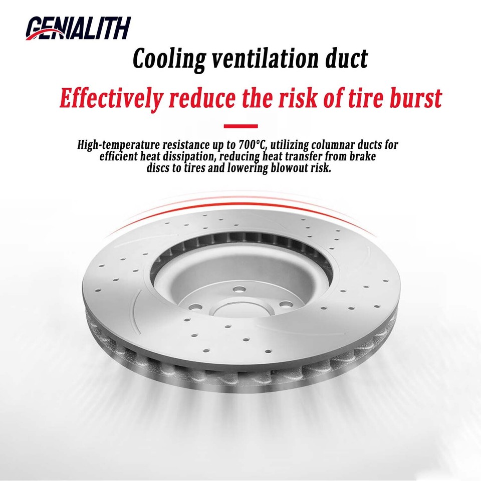 Front Drilled Rotors + Brakes Pads for 20052006 20072011 Ford F350