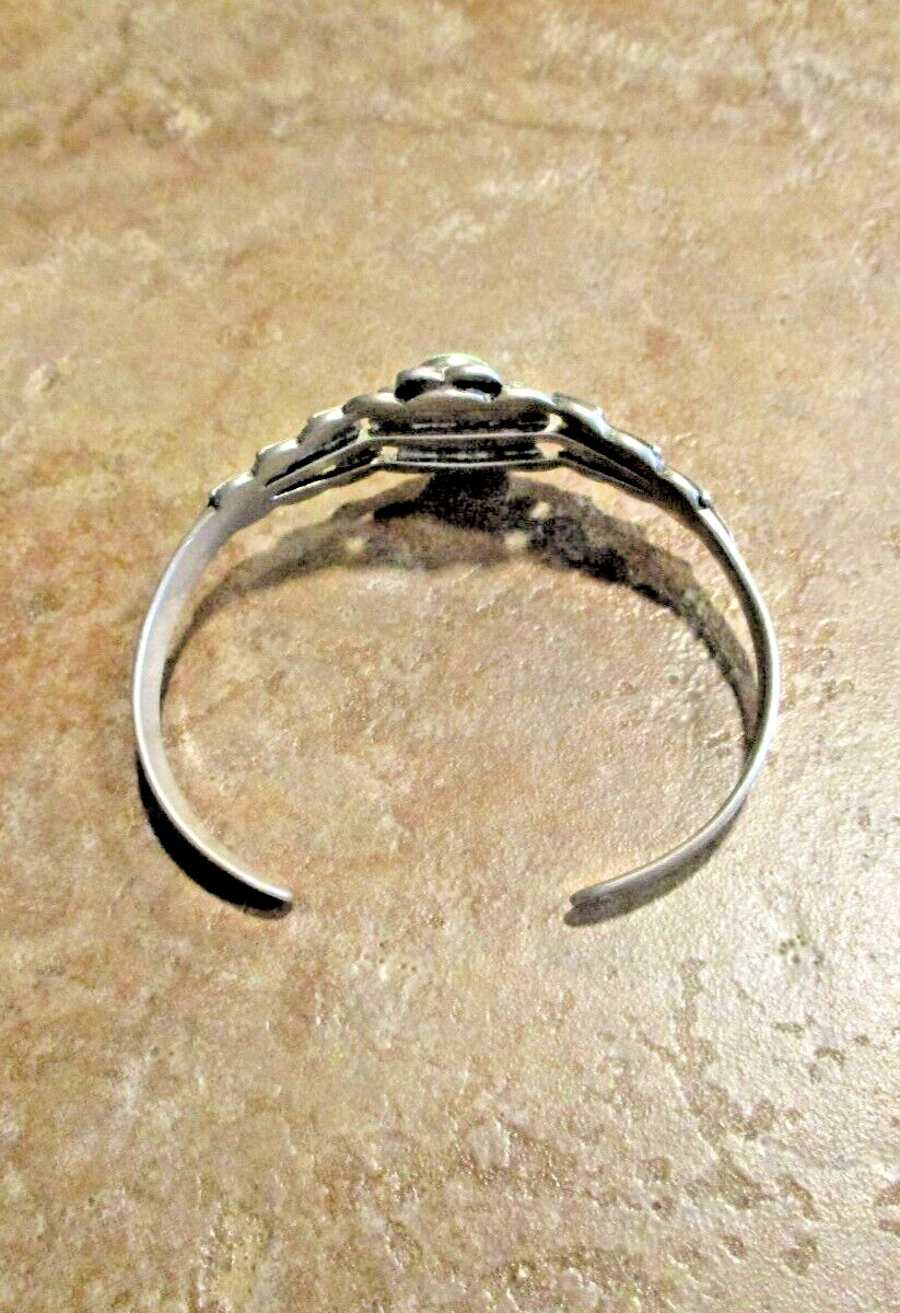 FINE Old 1950's Navajo Sterling Silver Natural Tu… - image 10