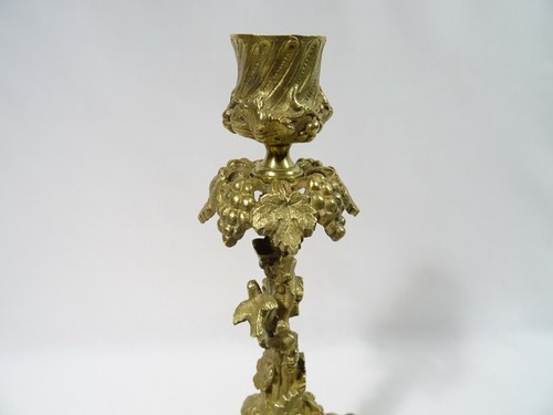 Antiguo Candelabro Louis XV Bronce Candlestick Leuchter Candelabro - Picture 10 of 12