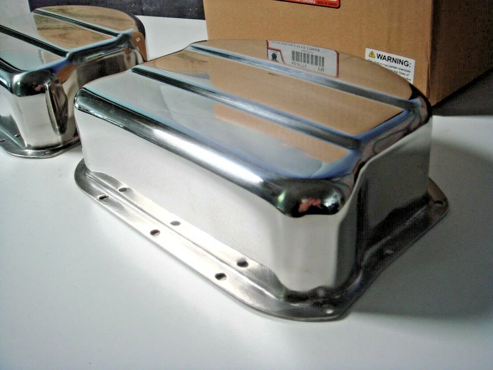 Cubiertas de válvula Harley Panhead DuoGlide 48-65 acero inoxidable 17500-48 V-Twin 42-0771 X4 Foto 3 de 4