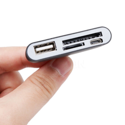 Mini Multi-function 4 In 1 OTG/TF/SD Smart Card Reader With Micro USB ChargePort