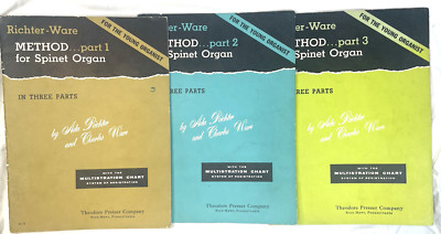 Richter-Ware Method Spinet Organ for Young Organist Sheet Music Set of 3