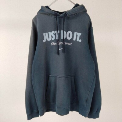 90s NIKE Just Do Sweatshirt Hoodie Logo Embroidery